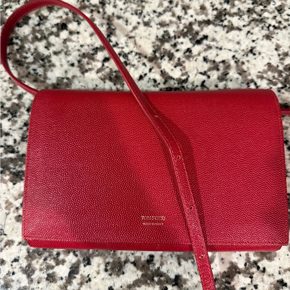 Red Leather Crossbody Bag